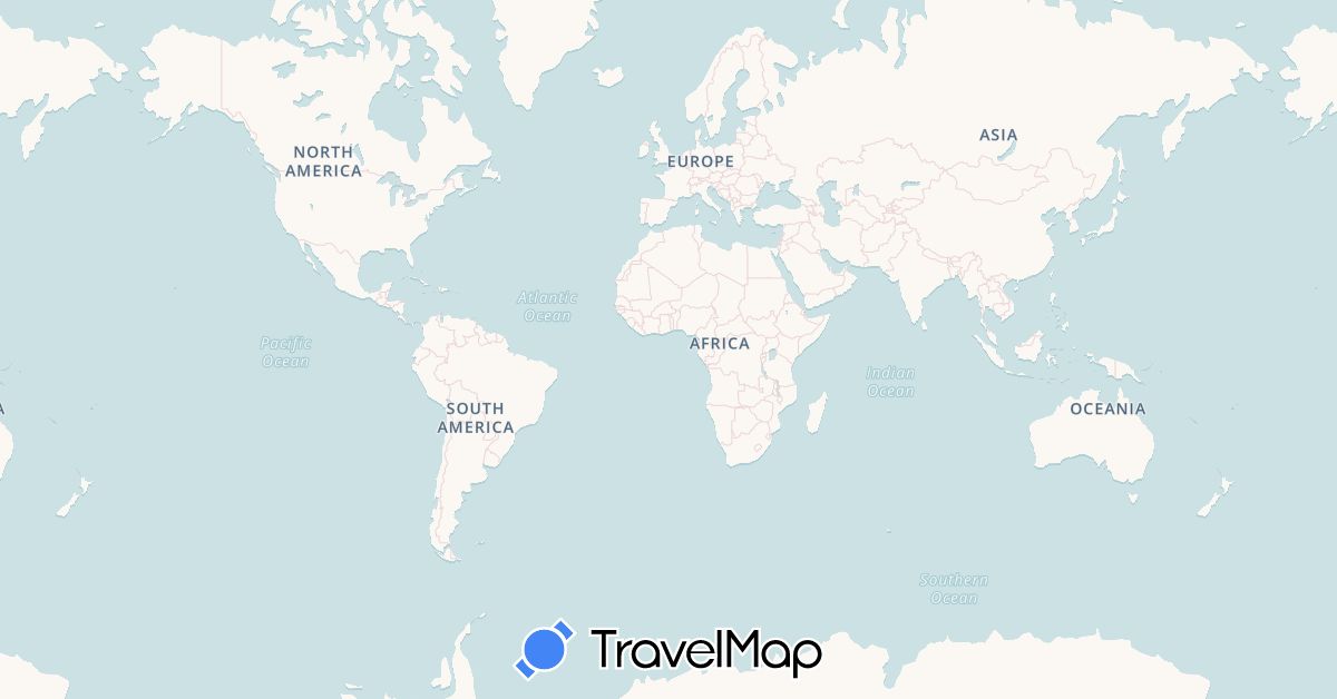 TravelMap itinerary: driving, bus, cycling, train, boat in Austria, Bulgaria, Switzerland, Germany, France, Greece, Croatia, Hungary, Iran, Kyrgyzstan, Kazakhstan, Serbia, Russia, Slovakia, Turkmenistan, Turkey, Uzbekistan (Asia, Europe)